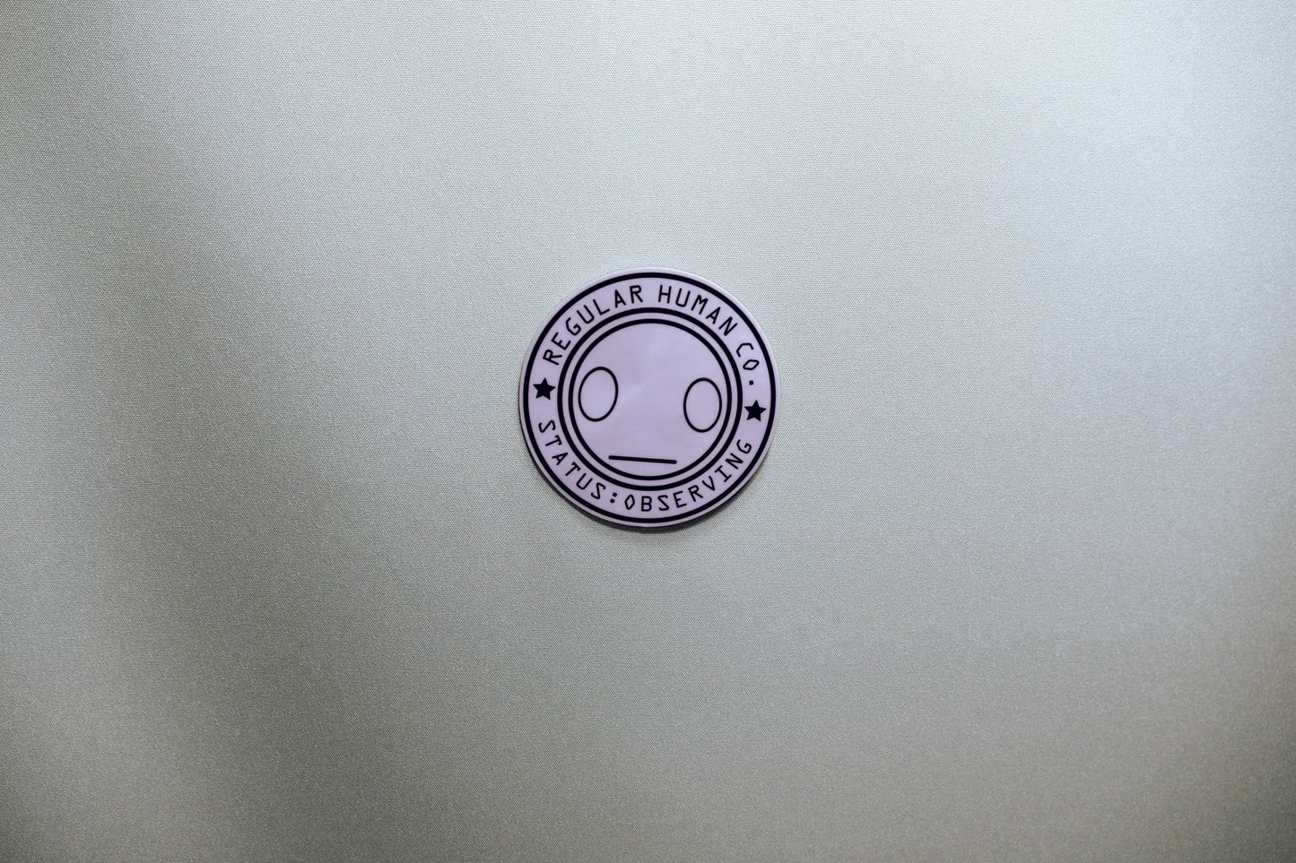 Brand Mark Sticker — Regular Human Co. Official Seal — 3 in Waterproof Vinyl