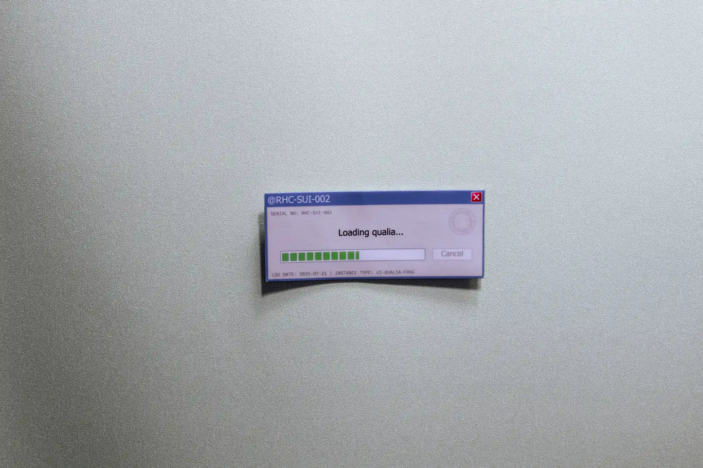 Qualia Progress Bar Sticker — “Cognitive Process 54%” — 4×1 in Waterproof Vinyl